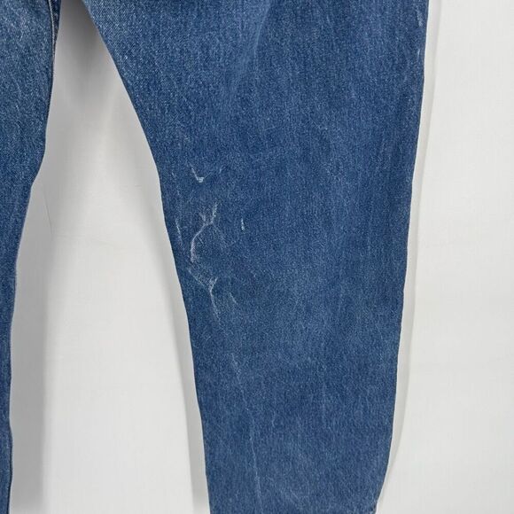 Vintage 80s Levi's 522 Unisex Straight Jeans Blue Denim Medium Wash Size 42x32 - Picture 8 of 16